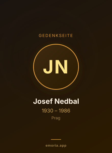 Gedenkportrait von Josef Nedbal