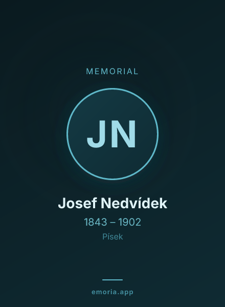 Memorial portrait of Josef Nedvídek