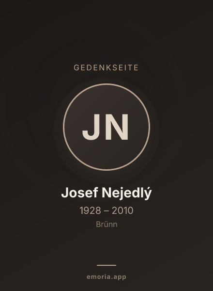 Gedenkportrait von Josef Nejedlý