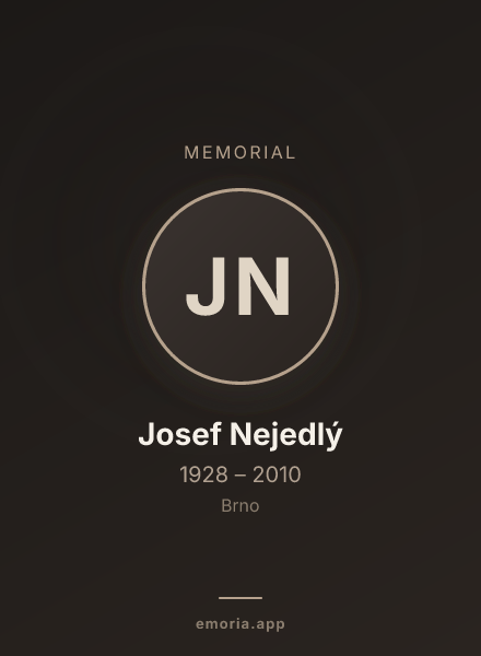 Memorial portrait of Josef Nejedlý