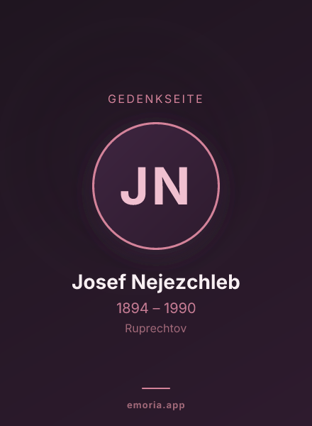 Gedenkportrait von Josef Nejezchleb