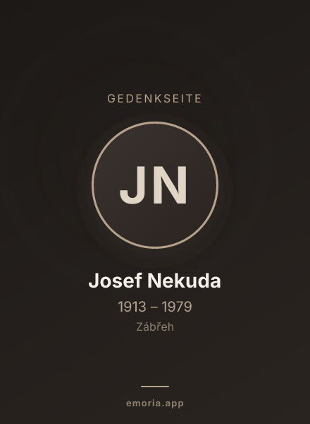 Gedenkportrait von Josef Nekuda