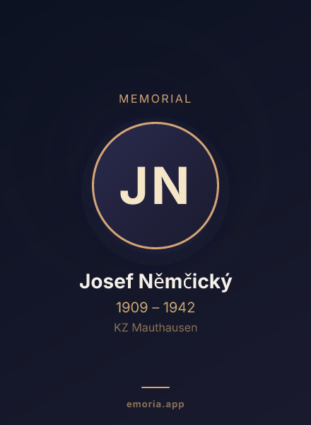 Memorial portrait of Josef Němčický