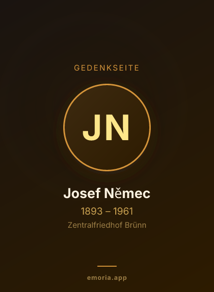 Gedenkportrait von Josef Němec