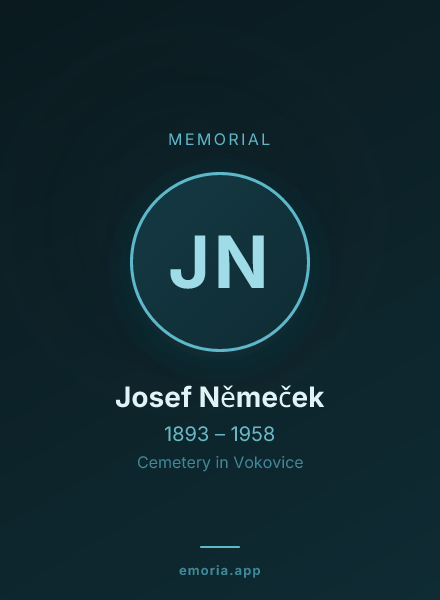 Memorial portrait of Josef Němeček