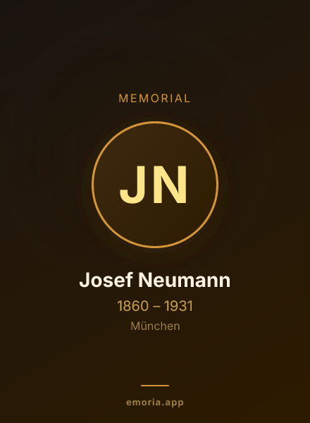 Memorial portrait of Josef Neumann