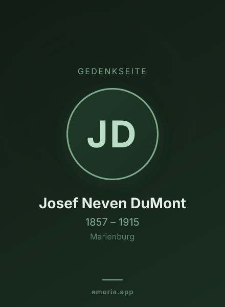 Gedenkportrait von Josef Neven DuMont