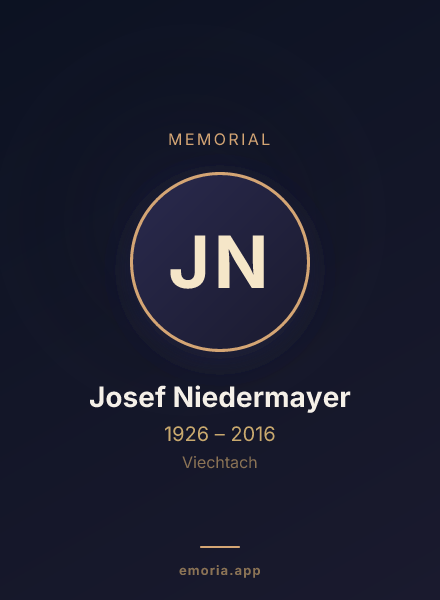 Memorial portrait of Josef Niedermayer