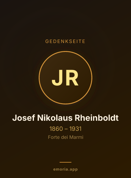 Gedenkportrait von Josef Nikolaus Rheinboldt