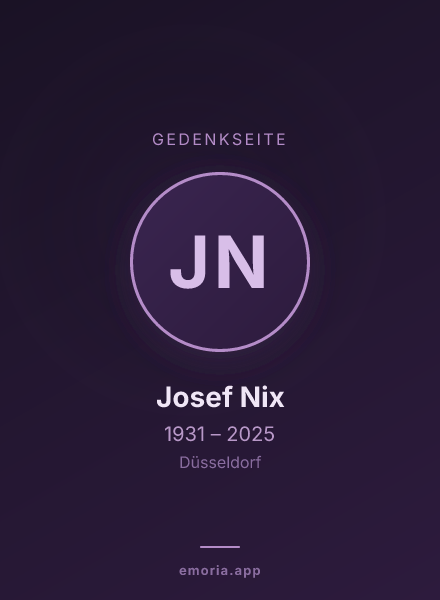 Gedenkportrait von Josef Nix