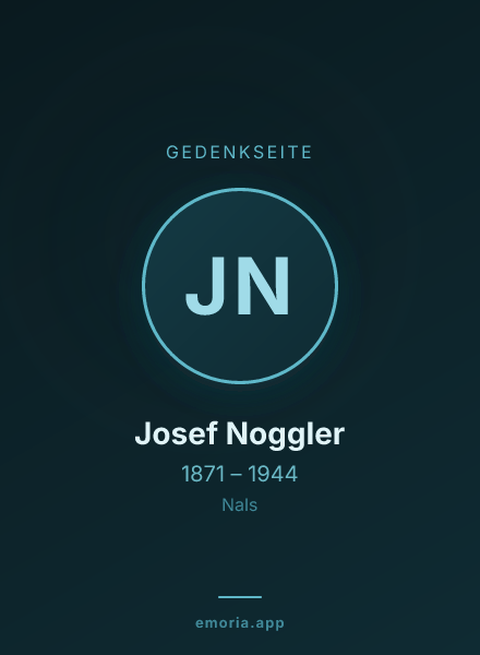 Gedenkportrait von Josef Noggler