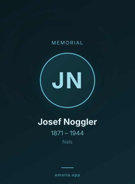 Memorial portrait of Josef Noggler