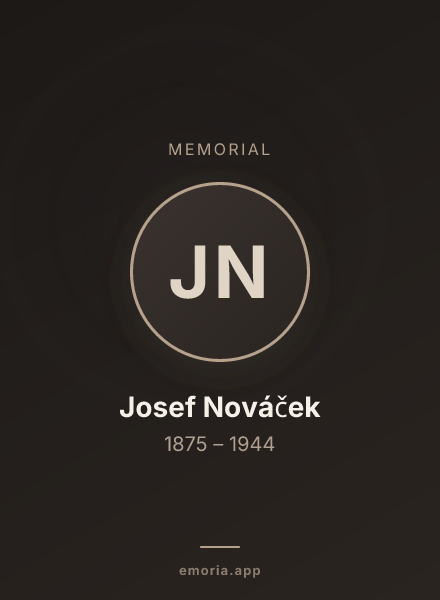 Memorial portrait of Josef Nováček