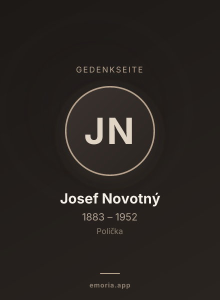 Gedenkportrait von Josef Novotný