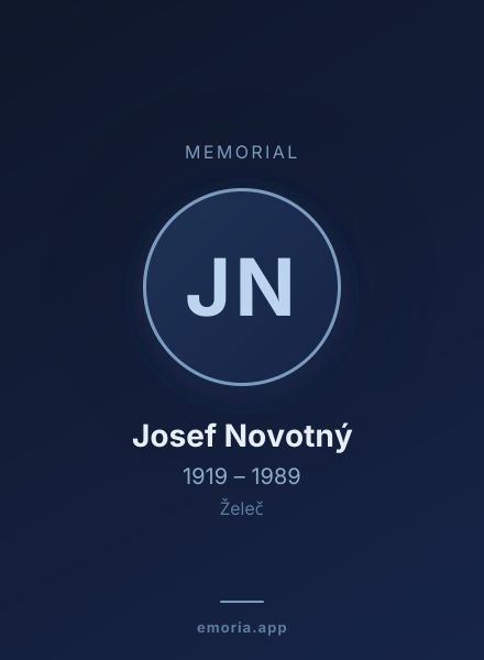 Memorial portrait of Josef Novotný