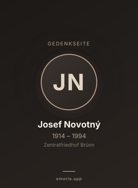 Gedenkportrait von Josef Novotný