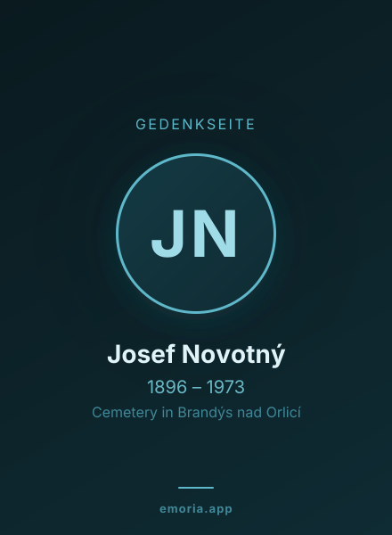 Gedenkportrait von Josef Novotný