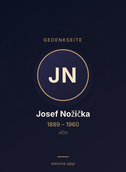 Gedenkportrait von Josef Nožička
