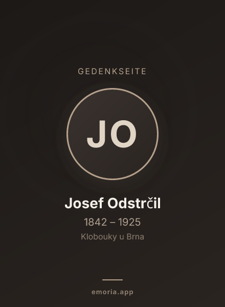 Gedenkportrait von Josef Odstrčil
