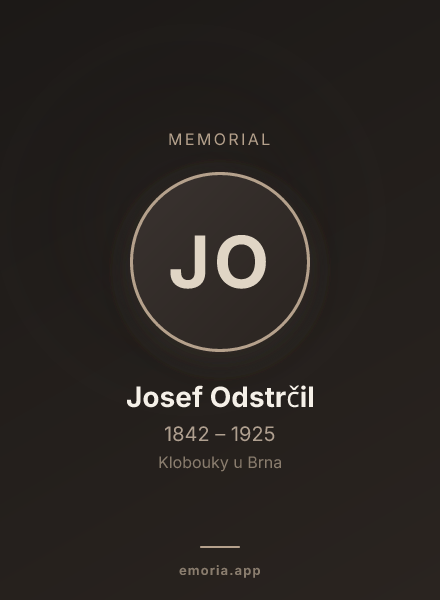 Memorial portrait of Josef Odstrčil