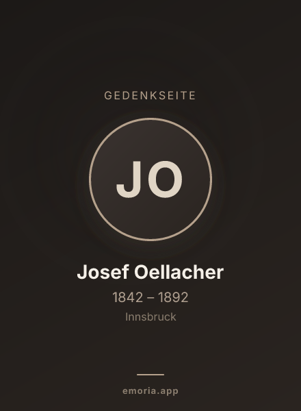 Gedenkportrait von Josef Oellacher