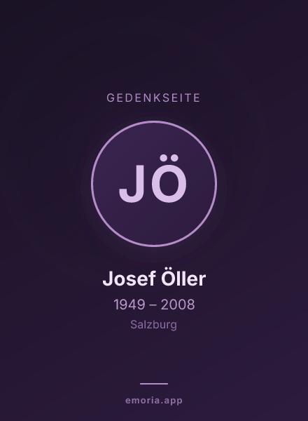 Gedenkportrait von Josef Öller