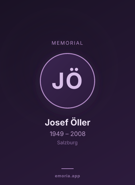 Memorial portrait of Josef Öller