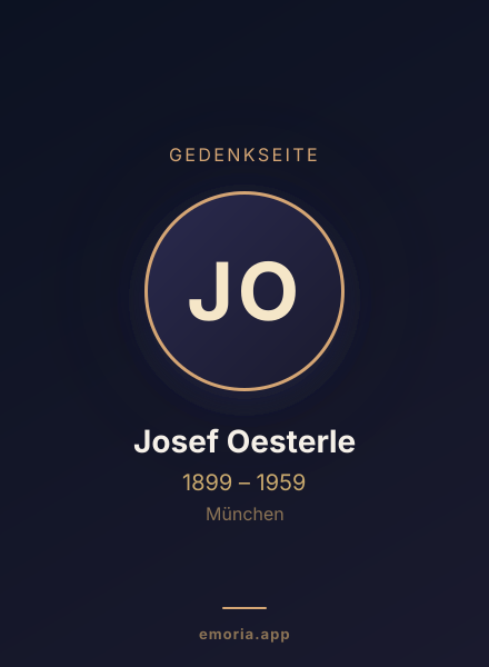 Gedenkportrait von Josef Oesterle