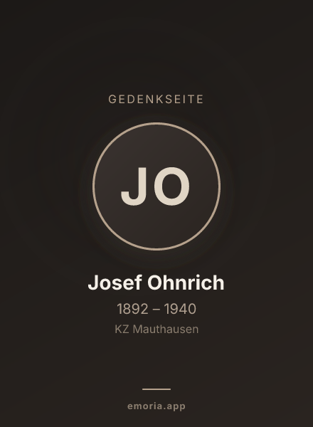 Gedenkportrait von Josef Ohnrich