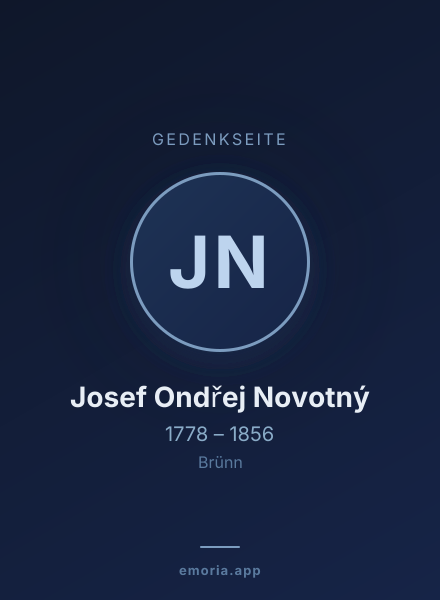 Gedenkportrait von Josef Ondřej Novotný