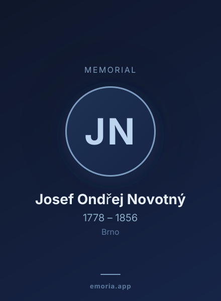 Memorial portrait of Josef Ondřej Novotný