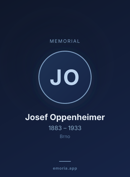 Memorial portrait of Josef Oppenheimer