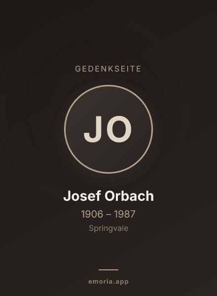Gedenkportrait von Josef Orbach