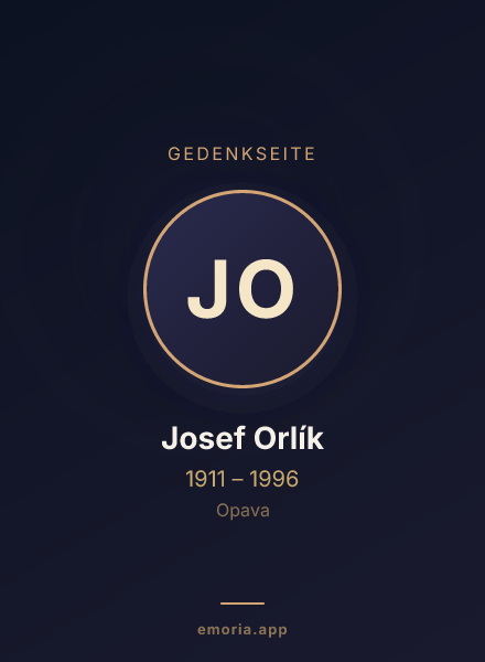 Gedenkportrait von Josef Orlík
