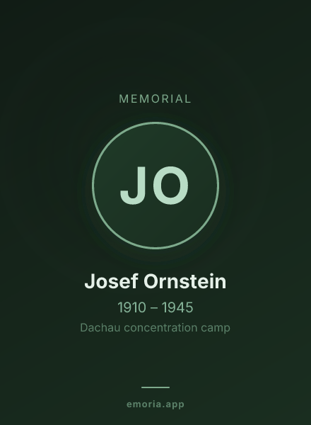 Memorial portrait of Josef Ornstein