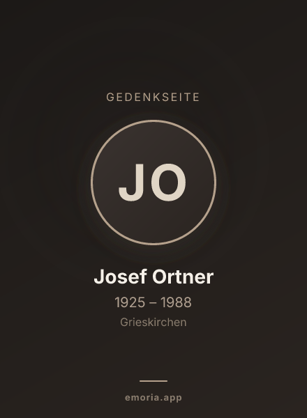 Gedenkportrait von Josef Ortner