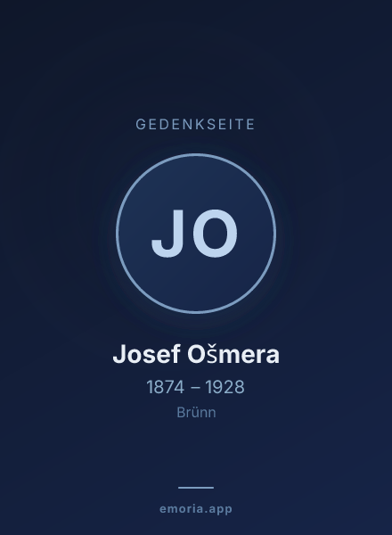 Gedenkportrait von Josef Ošmera