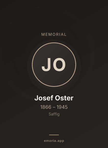 Memorial portrait of Josef Oster
