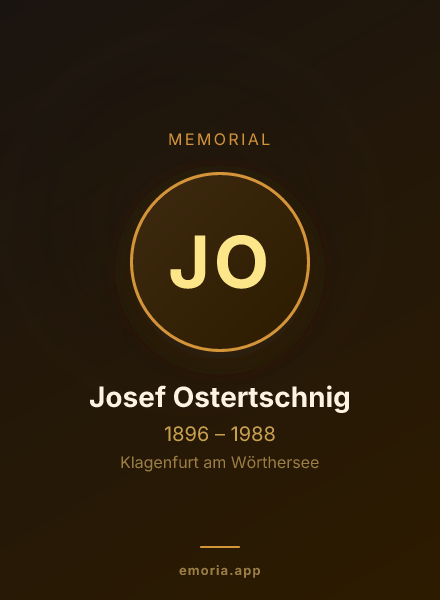 Memorial portrait of Josef Ostertschnig