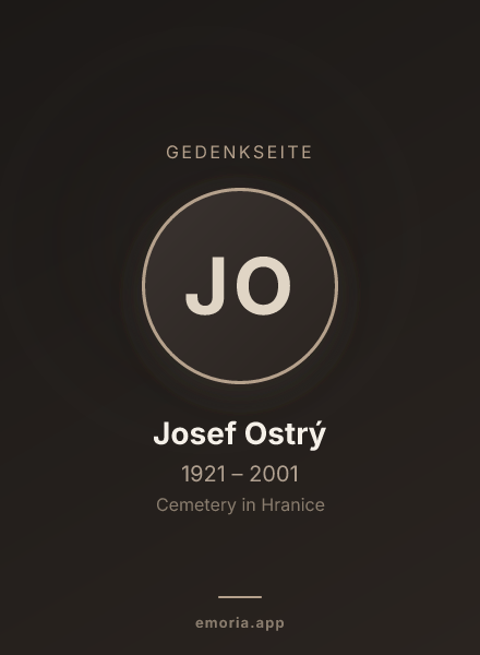Gedenkportrait von Josef Ostrý