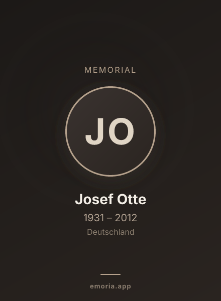 Memorial portrait of Josef Otte