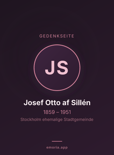 Gedenkportrait von Josef Otto af Sillén
