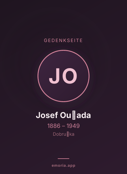 Gedenkportrait von Josef Ouřada