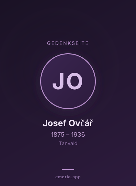 Gedenkportrait von Josef Ovčář