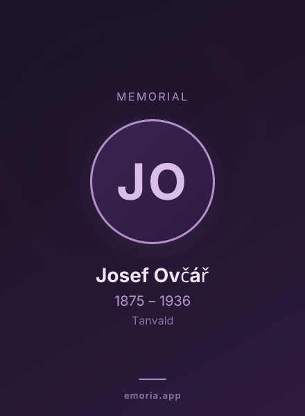 Memorial portrait of Josef Ovčář
