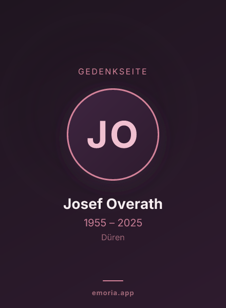 Gedenkportrait von Josef Overath