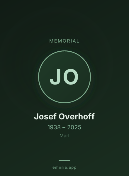 Memorial portrait of Josef Overhoff