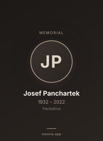 Memorial portrait of Josef Panchartek