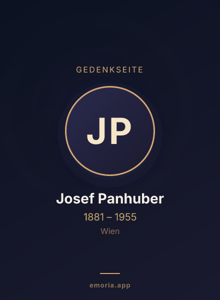 Gedenkportrait von Josef Panhuber