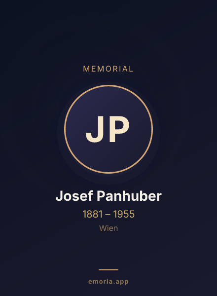 Memorial portrait of Josef Panhuber